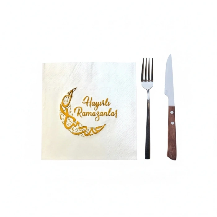 Ramazan Temalı Yaldız Baskılı Peçete