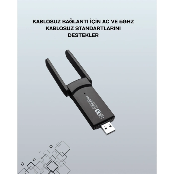 Realtek Chipsetli 5G Destekli Yüksek Hızlı Ağ Adaptörü