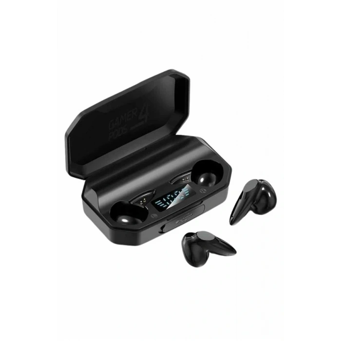 Rgb Işıklı Çift Mikrofonlu Siyah Profesyonel Oyuncu Kulaklığı Kablosuz Kulakiçi