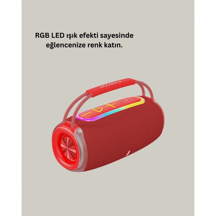 RGB LED Işıklı 20W Taşınabilir Hoparlör Bluetooth 5.3 + Type-C Şarj