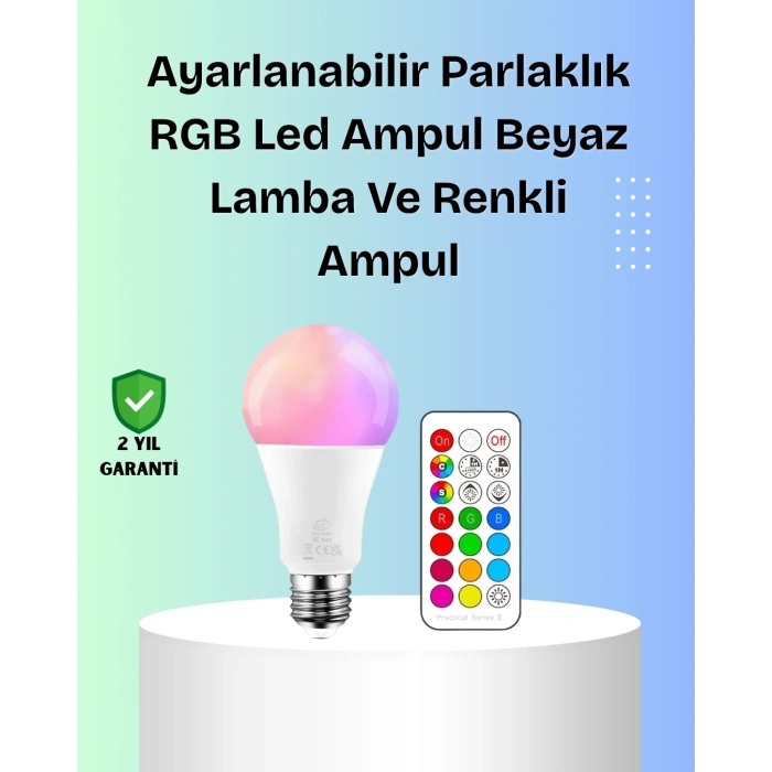 RGBW Teknolojili Akıllı LED Ampul, Zamanlayıcılı