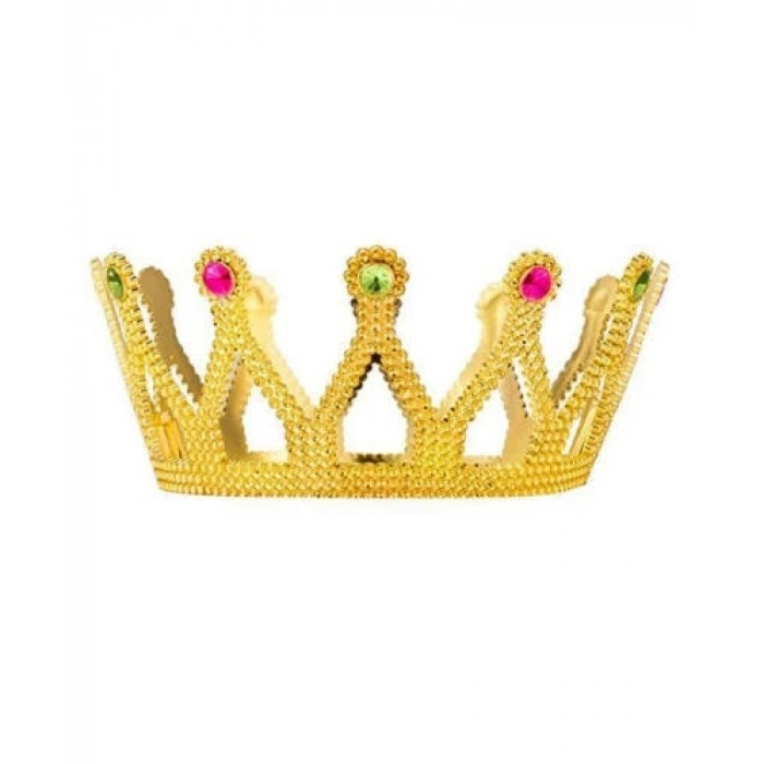 Rönesans Kostümlü Kraliyet Ortaçağ Altın Gold Kraliçe Prenses Tacı