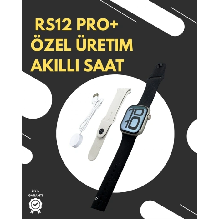 RS12 PRO+ 2025 Serisi Garantili Özel Üretim Akıllı Saat – AMOLED Ekran, GPS, 2GB Hafıza, Sesli Görüşme, Uzun Şarj Süresi