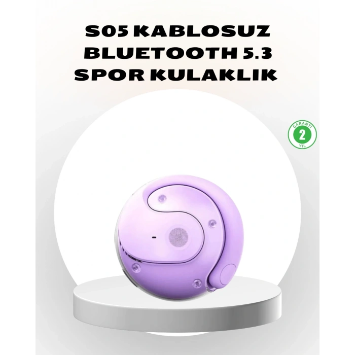 S05 Kablosuz Kulaklık Bluetooth 5.3 IPX4 Su Geçirmez Stereo Ses Otomatik Bağlantı