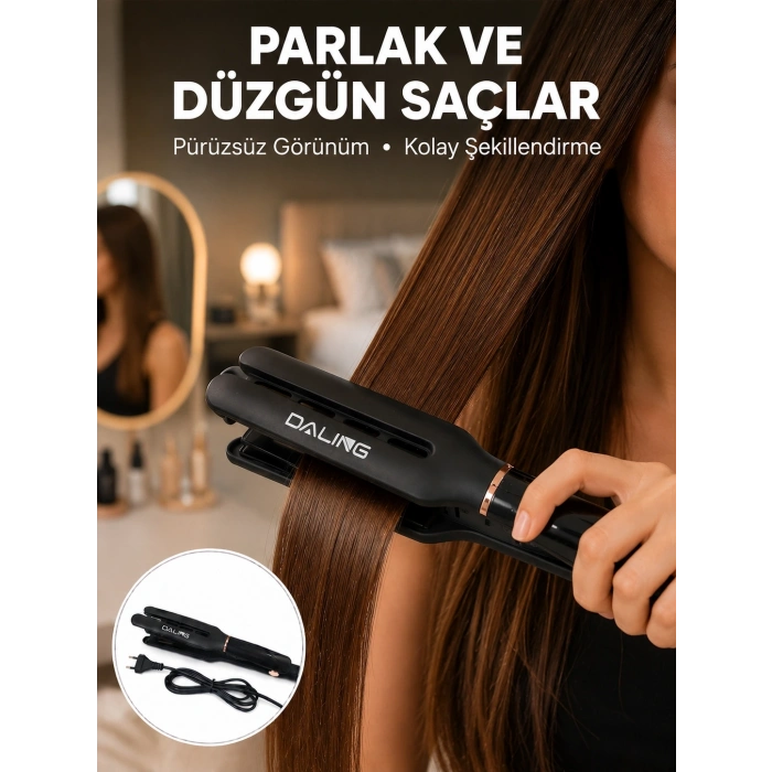 Saç Düzleştirici Seramik Plakalı 230C Hızlı Isınma 360° Kablo Yeni Nesil