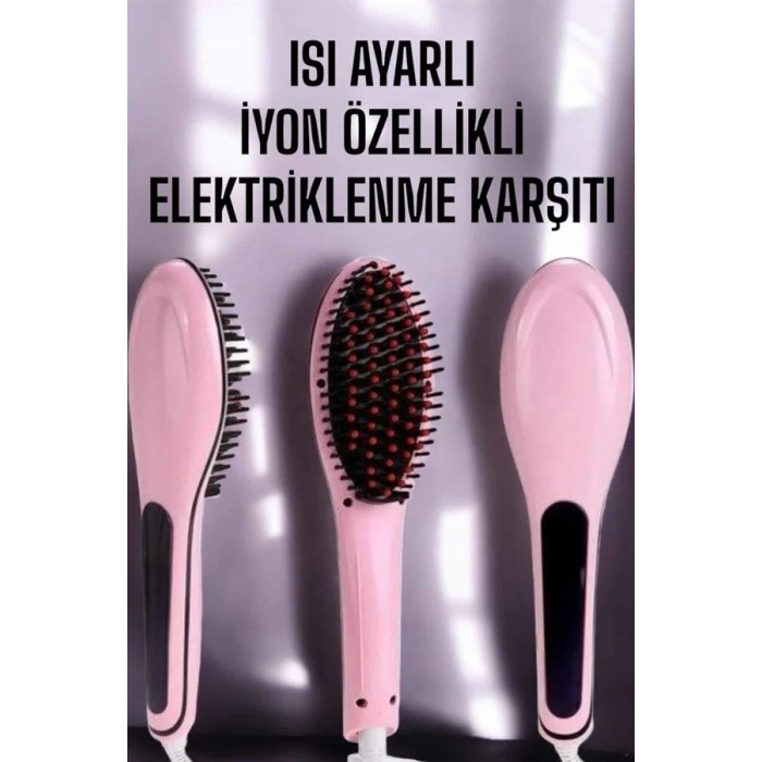 Saç Düzleştirici Tarak Isı Ayarlı Yıpranma Önleyici Düzleştirici Fön Tarak