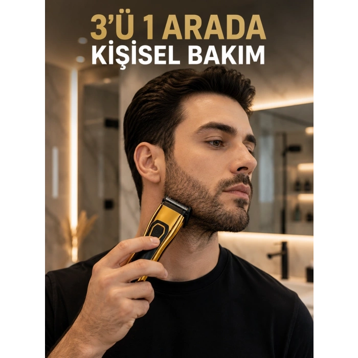 Saç, Sakal, Burun ve Kulak Bakımı İçin Çok Amaçlı Tıraş Makinesi