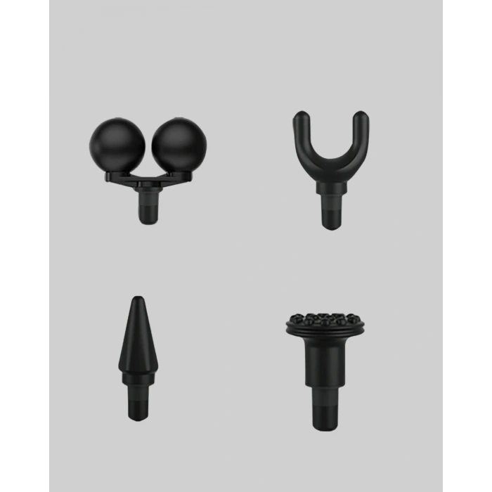 Şarjlı 4 Başlıklı Titreşimli Masaj Aleti Derin Kas Masajı Sporcu Destekli