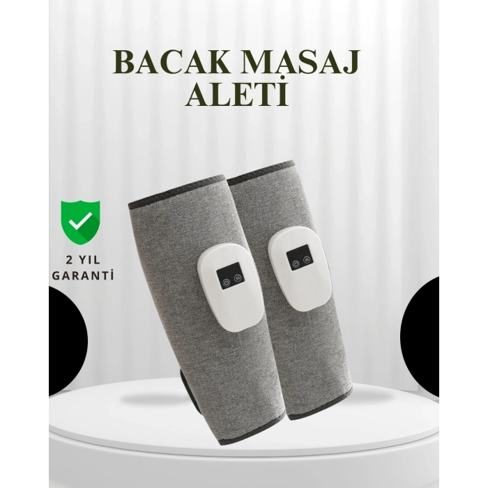 Şarjlı Isıtmalı Baldır Masaj Aleti – 3 Hava Basınçlı, Titreşimli ve Akıllı Zamanlayıcılı