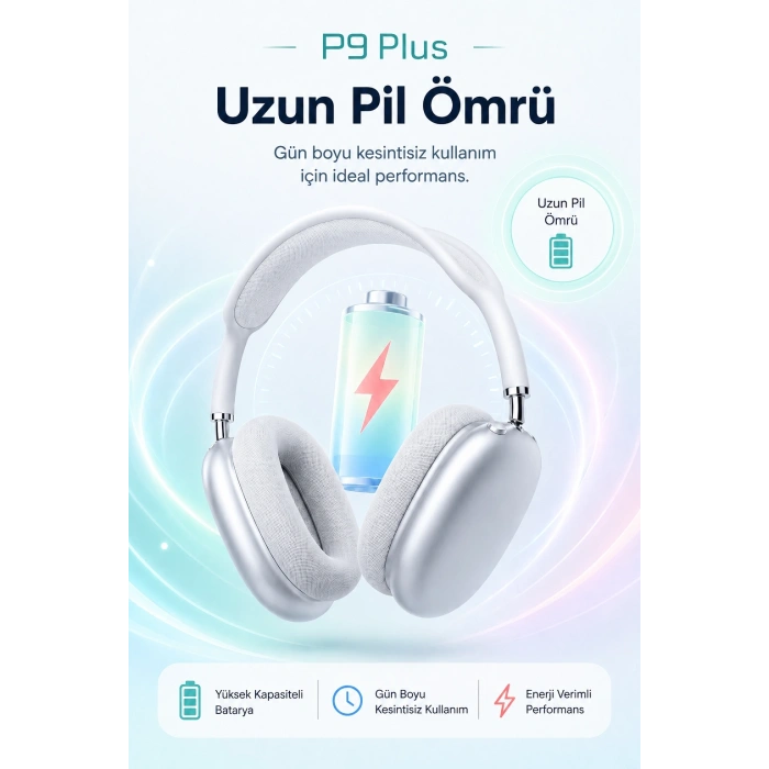 Şarjlı Kulak Üstü Stereo Kulaklık Bluetooth Uyumlu Müzik Ve Görüşme Destekli