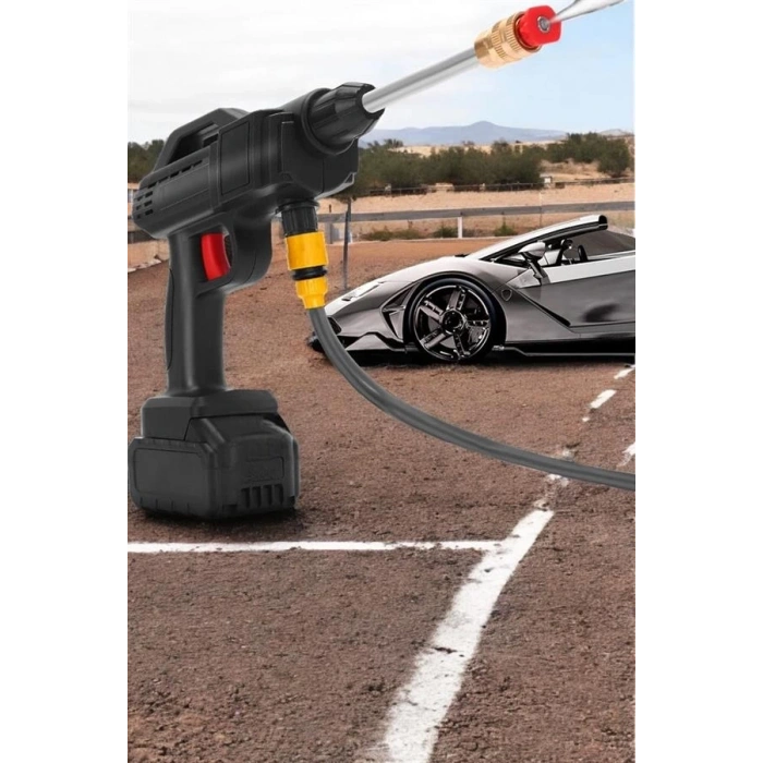 Şarjlı Oto Yıkama Tabancası Su Basınçlı Hazneli Bataryalı