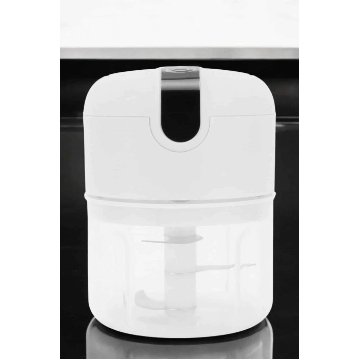 Şarjlı Portatif Doğrayıcı Mini Pratik Rondo El Doğrayıcı Üç Bıçaklı Çelik Bıçaklı