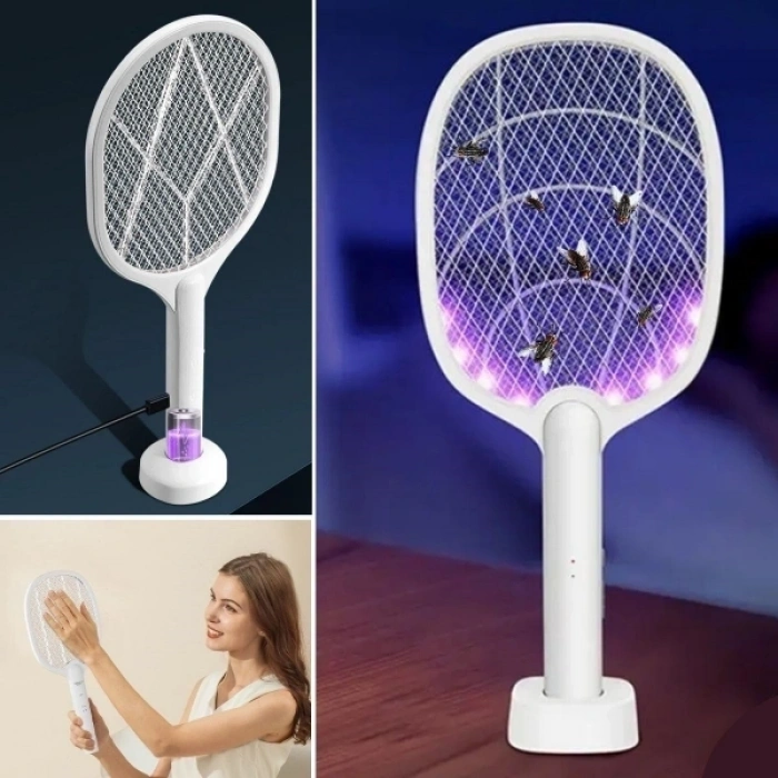 Şarjlı Standlı Sinek Öldürücü Raket