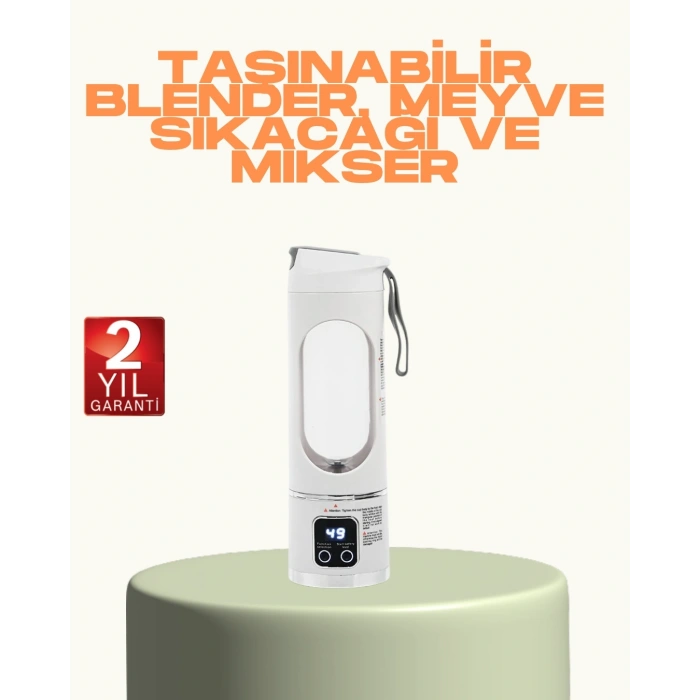 Şarjlı Taşınabilir Meyve Sıkacağı – 12 lı Güçlü Blender