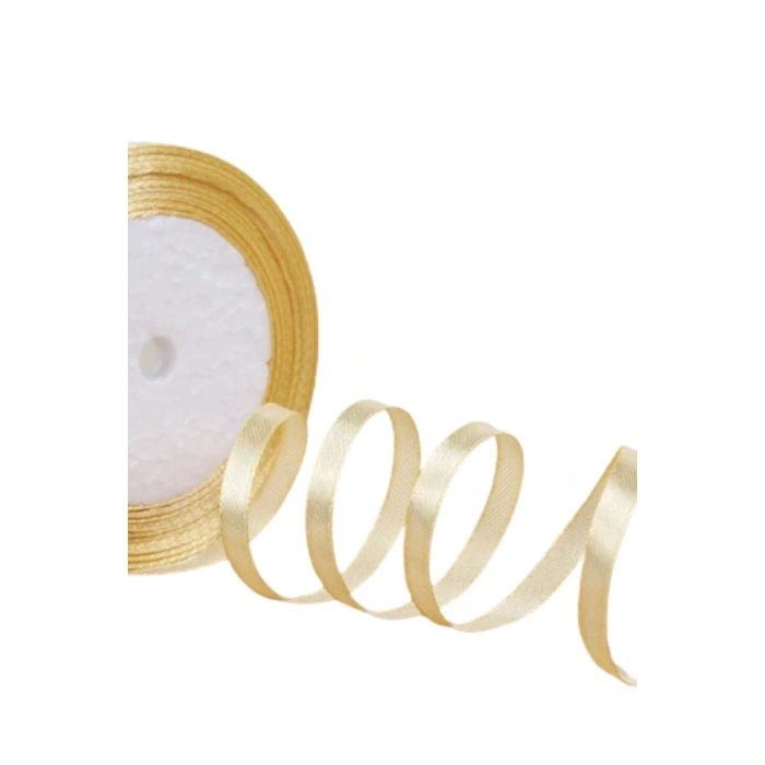 Saten Kurdele 2 cm 10 Metre Koyu Bej