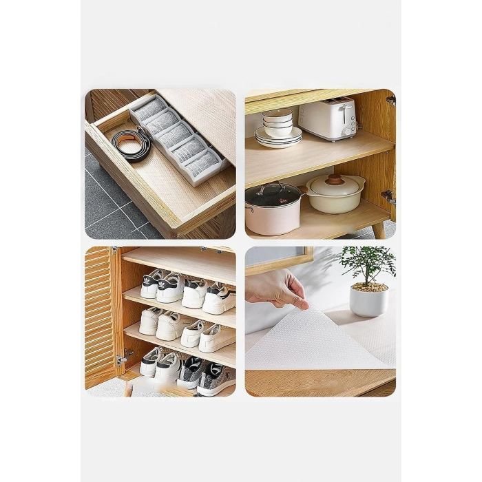 Şeffaf Raflık Kaymaz Dolap Içi Çekmece Raf Örtüsü Kaydırmaz 45 Cm X 3 Metre Koruyucu Ev Ürünü