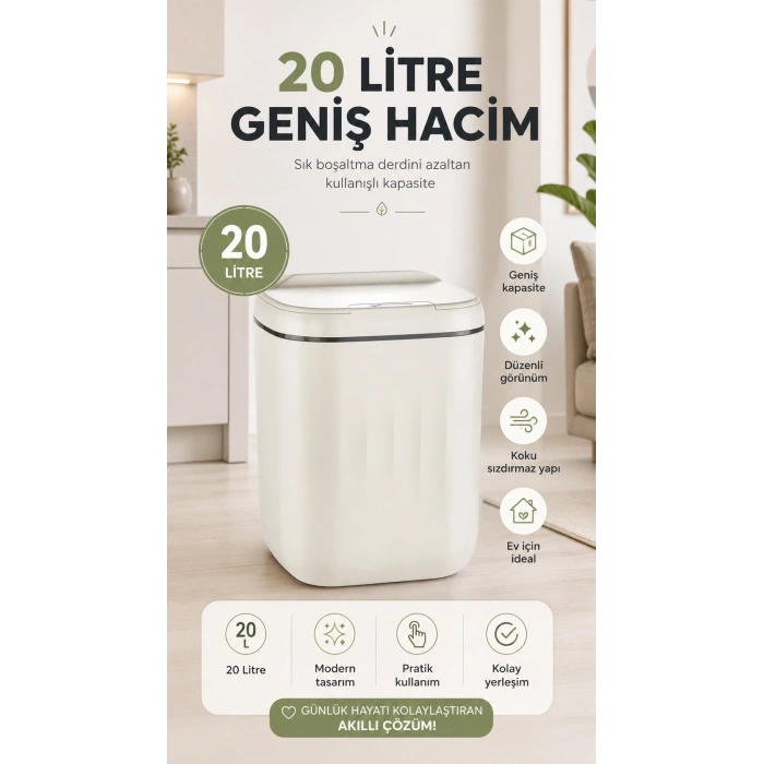 Sensörlü Çöp Kovası 20 Litre