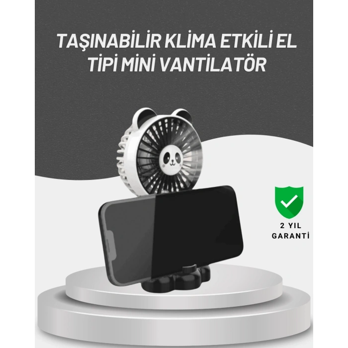 Sessiz Çalışan USB Şarjlı Masaüstü Mini Vantilatör