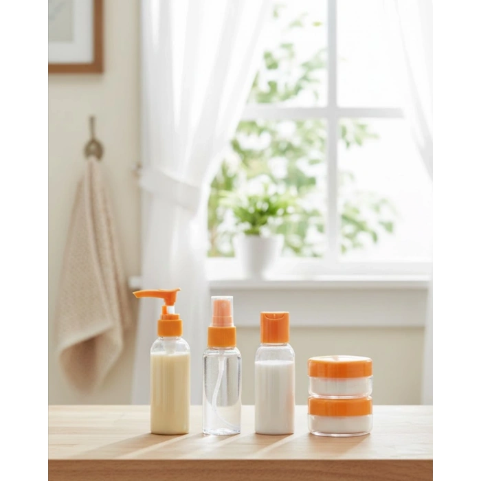 Seyahat İçin 5’li Şeffaf Kozmetik Kap Seti 30 ml