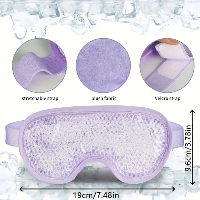 Sıcak Ve Soğuk Boncuklu Buz Jeli Terapi Göz Maskesi (Mor)