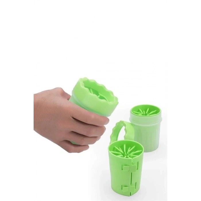 Silikon Jel Fırçalı Kedi Köpek Pati Ayak Yıkama Temizleme Kovası (küçük)