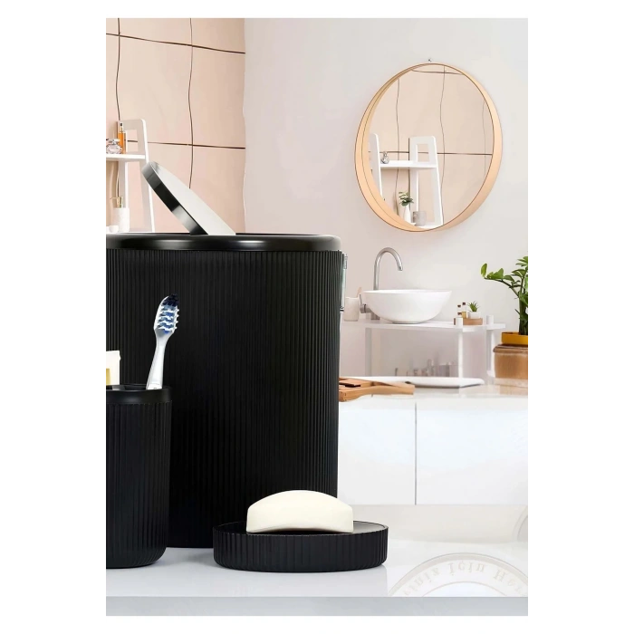 Siyah 5li Banyo Takımı banyo Dekorasyonu Için Beşli Set banyo Aksesuar Ve Düzenleyicileri