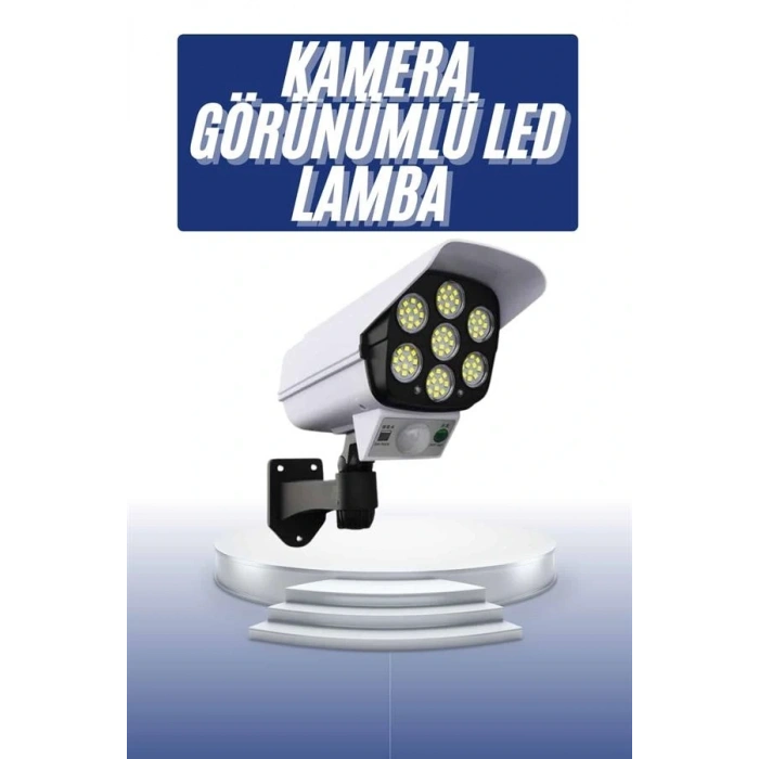 Solar Bahçe Lambası Uzaktan Kumandalı Kamera Görünümlü Hareket Sensörlü