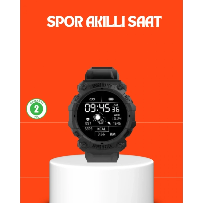 Sporcu Akıllı Saat – Kalp Atışı, Adım, Kalori ve Tansiyon Takipli