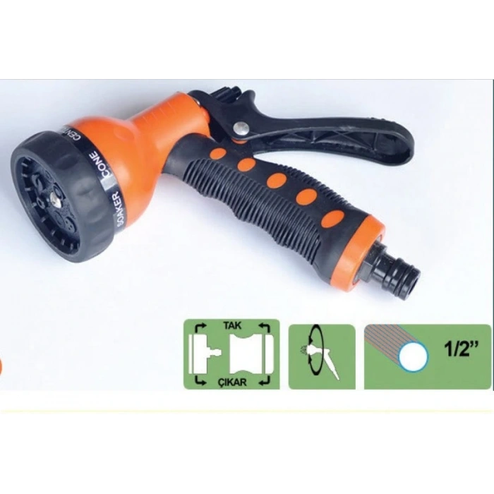 Sulama Tabancası - 4lü Sulama Sistemi 7 Fonkiyonlu (5047)