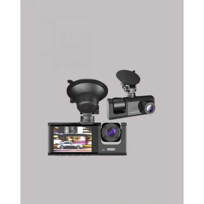TA-01 3 Kameralı 1080P Araç Kamerası Siyah