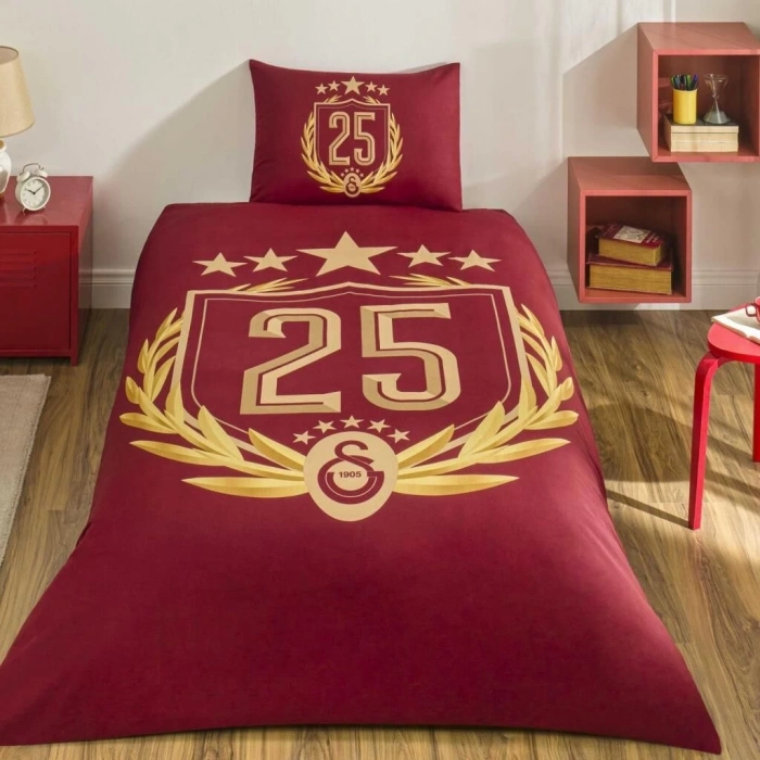 Taç Galatasaray 25. Şampiyonluk Tek Kişilik Lisanslı Nevresim Takımı