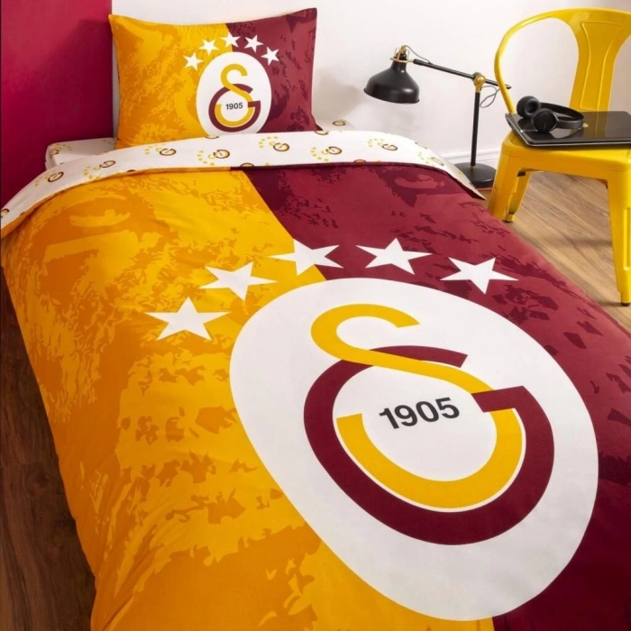 Taç Galatasaray 5. Yıldız Tek Kişilik Lisanslı Nevresim Takımı