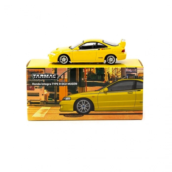 Tarmac Works 1/64 Honda Integra TYPE R DC2 MUGEN Sunlight Yellow