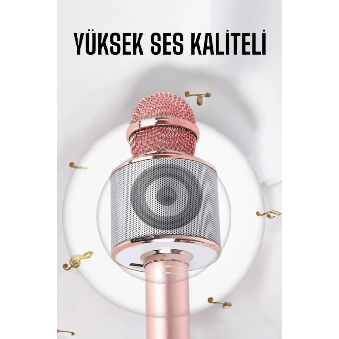 Taşınabilir Bluetooth Karaoke Mikrofon: Hafıza Kart Girişli, Etkileyici Performans