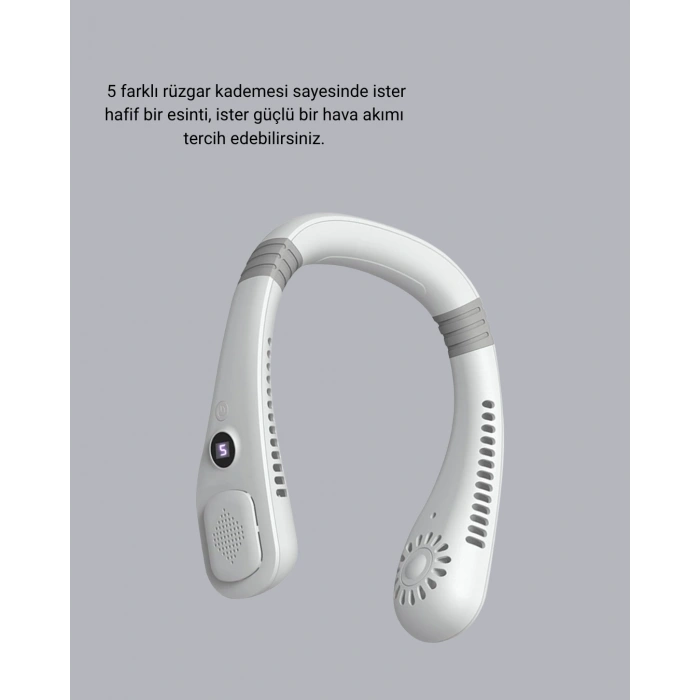 Taşınabilir Boyun Fanı Sessiz Çalışma ve USB Şarj Özellikli