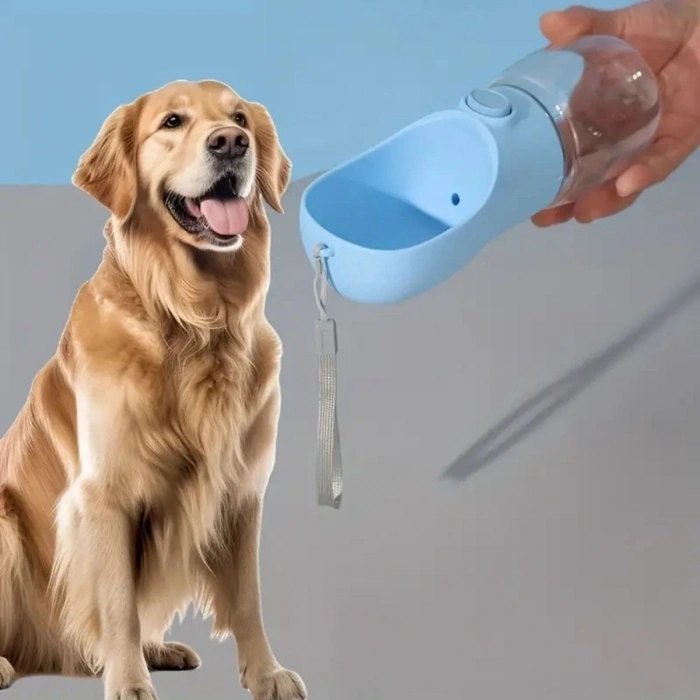 Taşınabilir Butonlu 350 ml Evcil Hayvan Suluğu (5047)