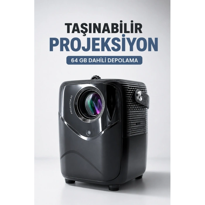 Taşınabilir Projeksiyon 64 GB Dahili Depolama