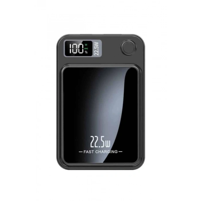Taşınabilir Şarj Magsafe Powerbank 10.000 mAh Hızlı Şarj Led Göstergeli Kablosuz