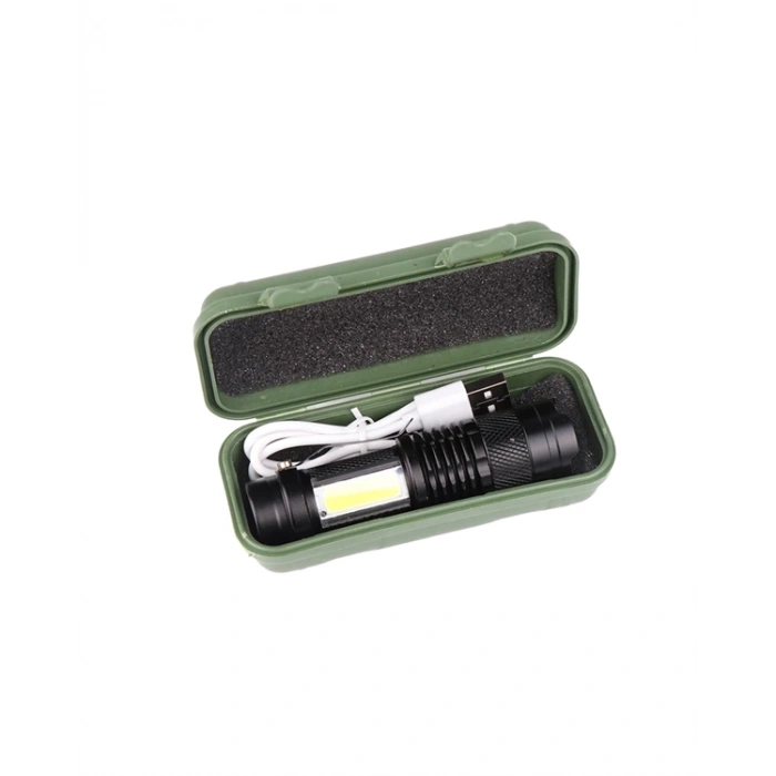 Taşınabilir Şarjlı LED Fener - 4 Modlu, 2000LM, Ayarlanabilir Odak