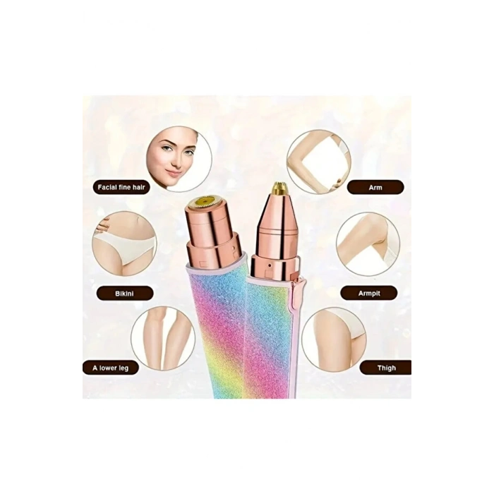 Taşınabilir Şarjlı Yüz Tüy Alma Aleti, Tahriş Etmeyen Hassas Başlık ve Lüks Gövde