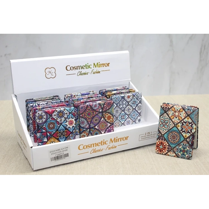 Taşlı El Aynası Dikdörtgen İnce Alk3746