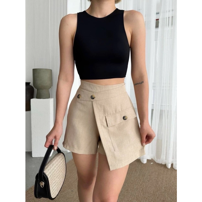 Tek cepli şort etek