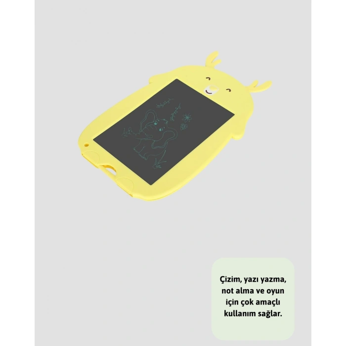 Tek Tuşla Silinebilir LCD Yazı Tableti | Çocuklar İçin Eğitim Tableti