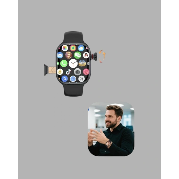 Telefon Bağımsız SIM Kartlı Akıllı Saat Nabız Ölçerli