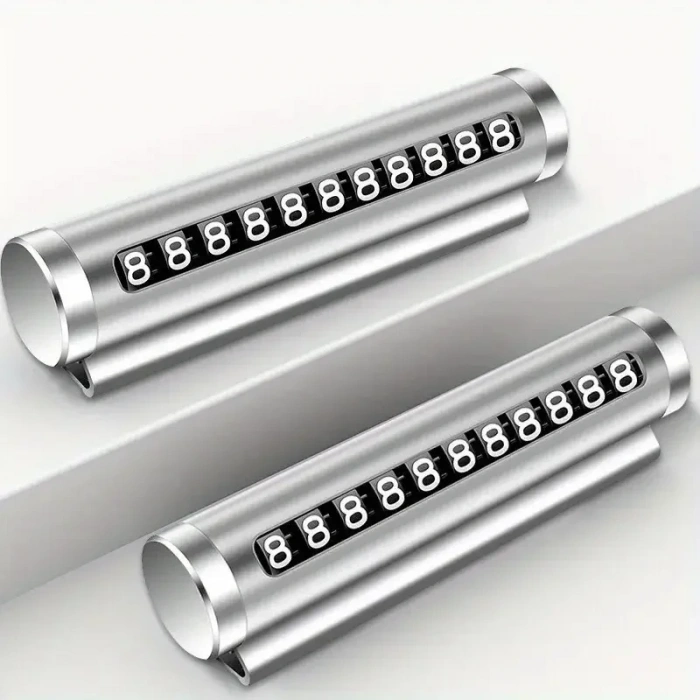 Telefon Numarası Plaka Silindiri Ayarı Renkli Metal Alüminyum Araba Geçici Park Kartı Evrensel Moda Oto Aksesuarları (5047)