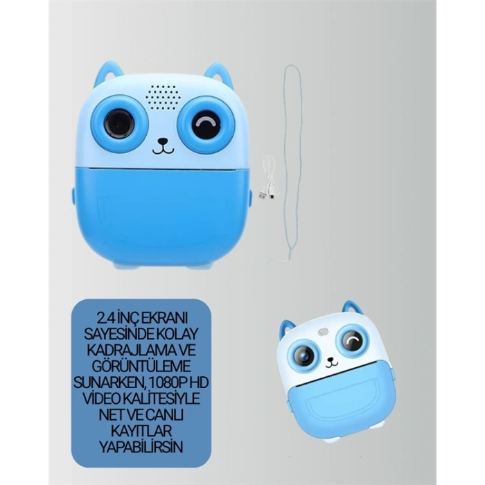 Termal Yazıcılı Dijital Kamera – USB Şarjlı, HD Video Destekli