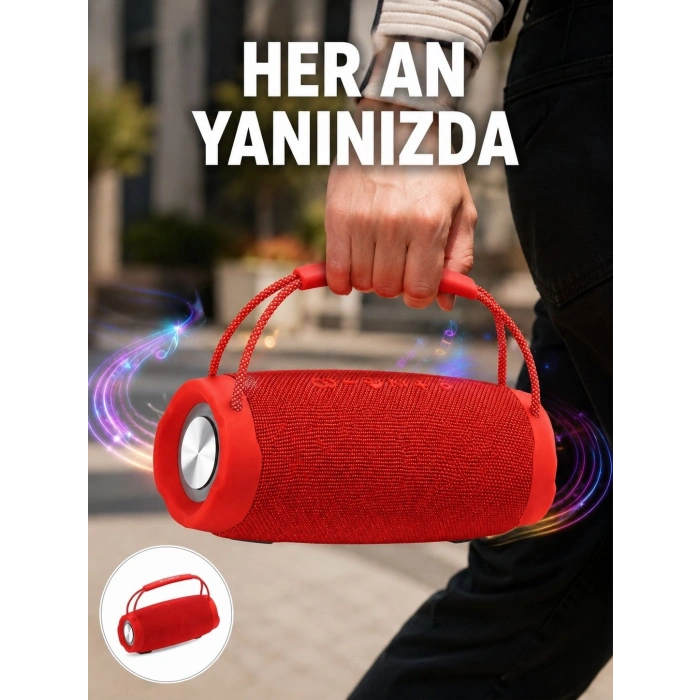 TF Kart ve AUX Destekli IPX6 Suya Dayanıklı Bluetooth Hoparlör Yeni Nesil