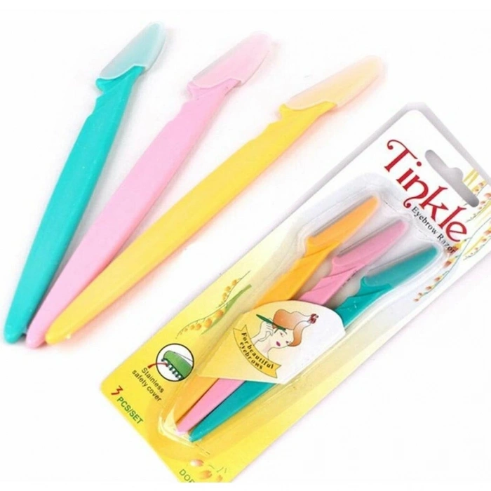 Tinkle Kaş Usturası 3lü Set - Mükemmel Kaşlar İçin Hassas ve Etkili Aracınız