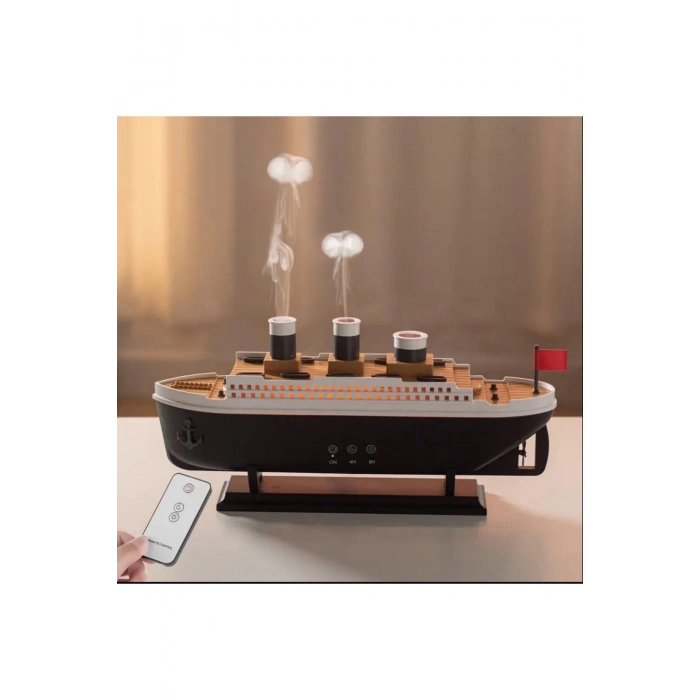 Titanic Gemi Hava Nemlendirici Fonksiyonlu Buhar Makinesi Kumandalı