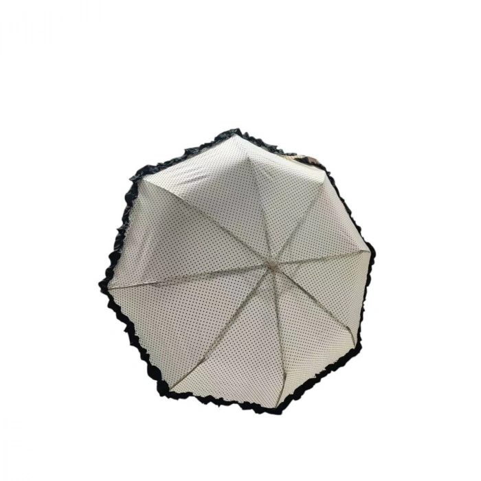 TK-3665 Katlanır Otomatik Şemsiye 8 Telli Desenli Fırfırlı